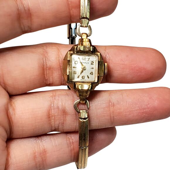 Vtg Benrus Watch Swiss 10K RGP Gold Filled Women’ Flex Band 3" - Picture 1 of 7